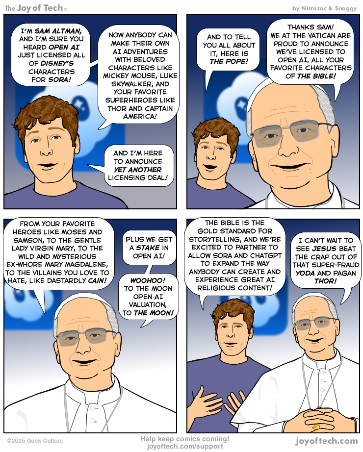 Sam Altman and a special guest, announce a new licening deal!